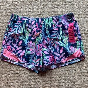 Lilly Pulitzer Vibrant Leaf Print Athletic Shorts